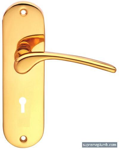 Valencia Lever Lock - Polished Brass
